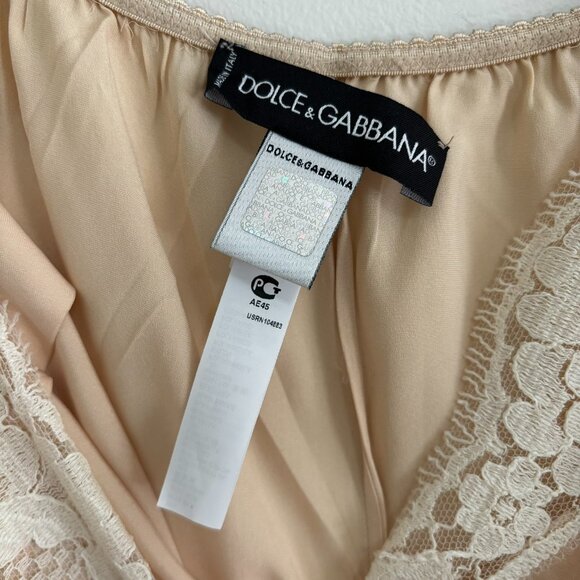 Dolce & Gabanna Silk Lace Trim Embellishment Nightgown/ Slip Dress - Picture 9 of 11